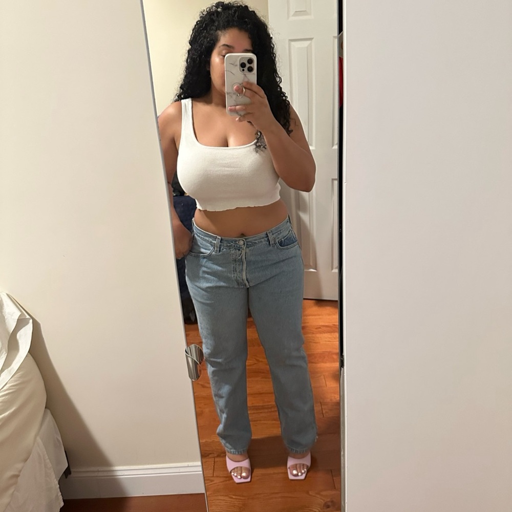 Levi's Blue Straight Jeans High-Waisted Classic